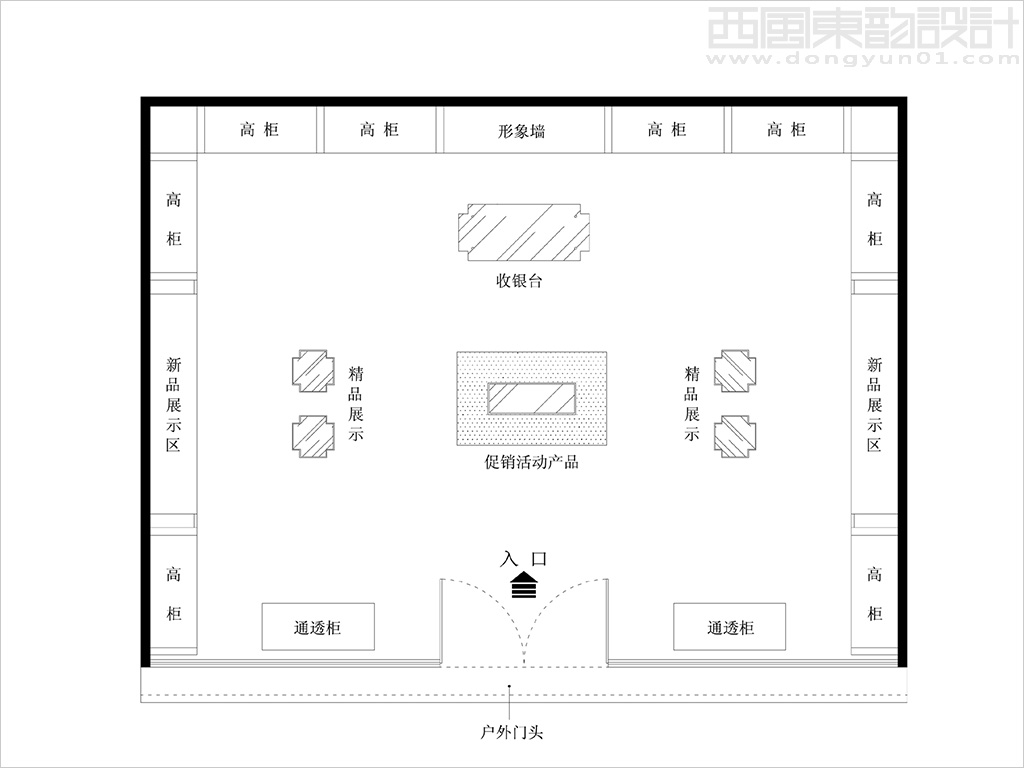 拉薩格桑蜂業(yè)三江蜜源店面形象SI設(shè)計之店面平面圖設(shè)計