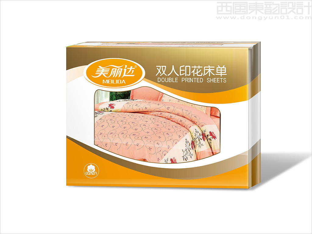 北京佳夢(mèng)寢室用品有限公司美麗達(dá)品牌雙人印花床單包裝設(shè)計(jì)