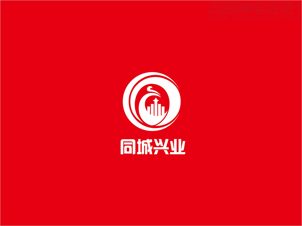 北京同城興業(yè)幕墻工程公司logo設計反白效果圖