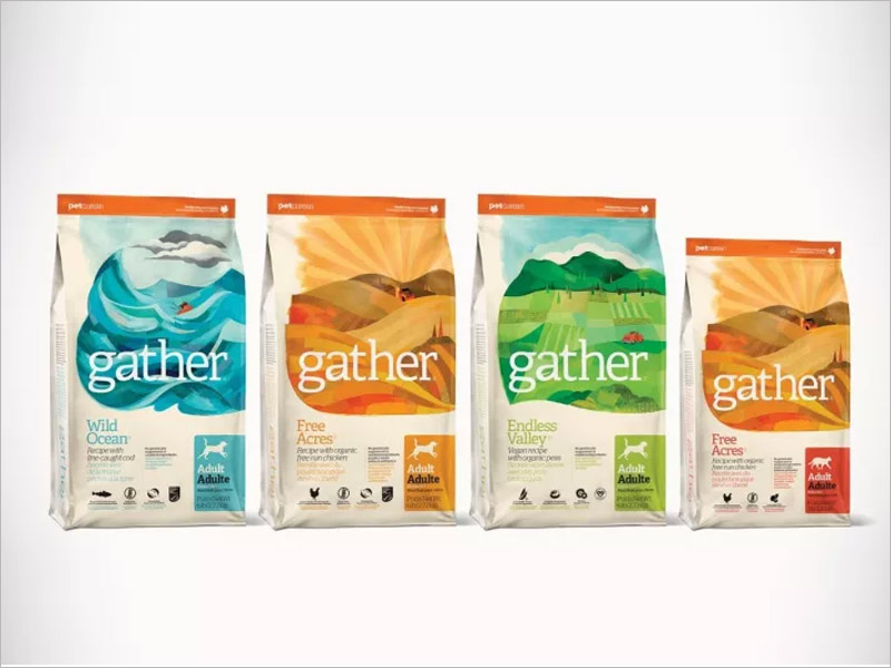 gather 寵物食品包裝設計圖片欣賞