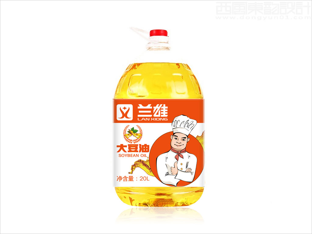 北京蘭雄貿易有限公司餐飲行業20升大包裝桶裝大豆食用油包裝設計圖片