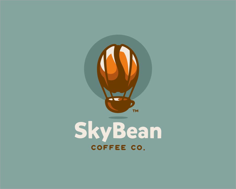 SkyBean Coffee Co. 徽標(biāo)設(shè)計