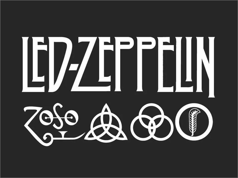 Led Zeppelin 搖滾樂隊logo設計