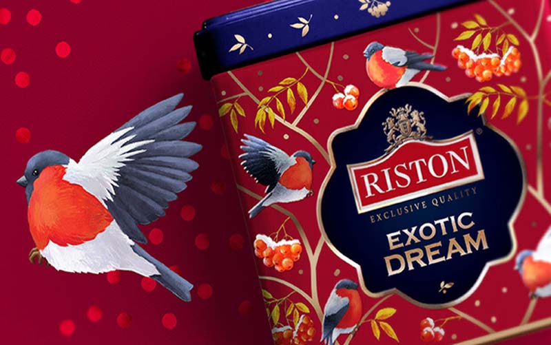 斯里蘭卡Riston Tea Winter Edition紅茶包裝設計之插畫設計