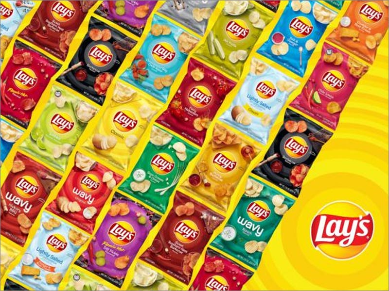 Lay's樂事薯片休閑食品包裝重新設計涵蓋了所有口味，包括115種不同的包裝設計