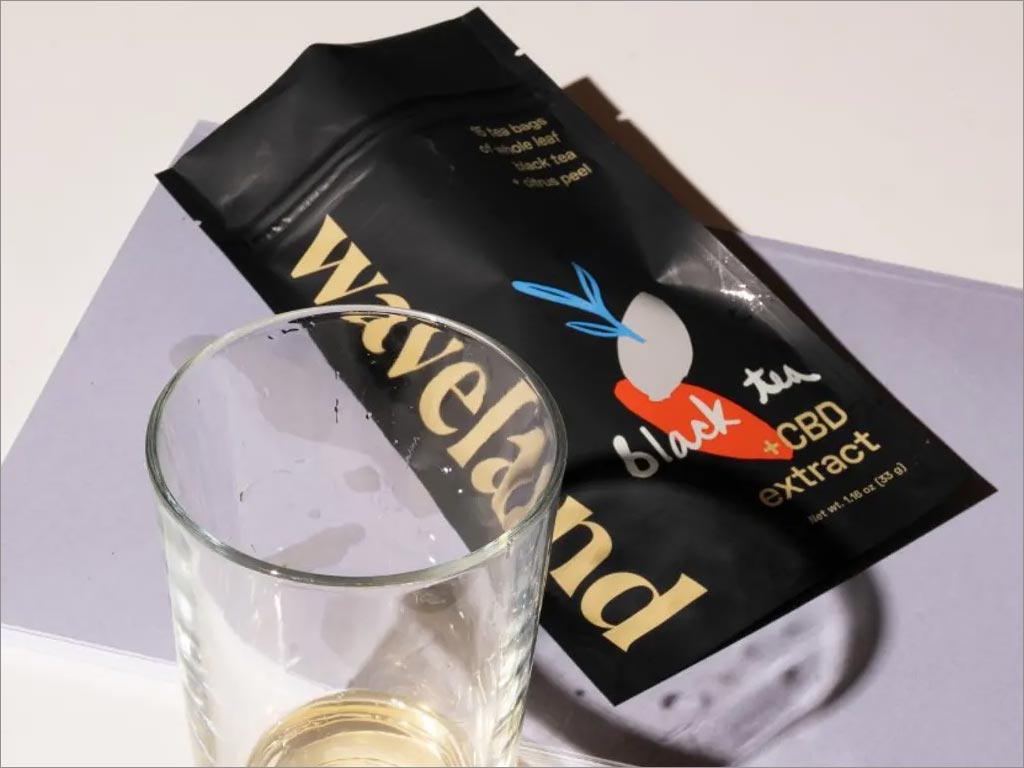 美國Waveland功能性茶飲料包裝設計之紅茶