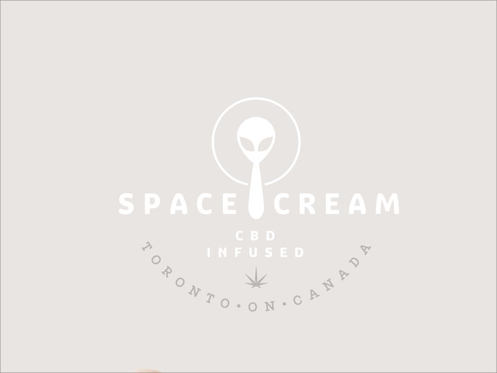 加拿大SpaceCream冰淇淋品牌log圖形與字體設計