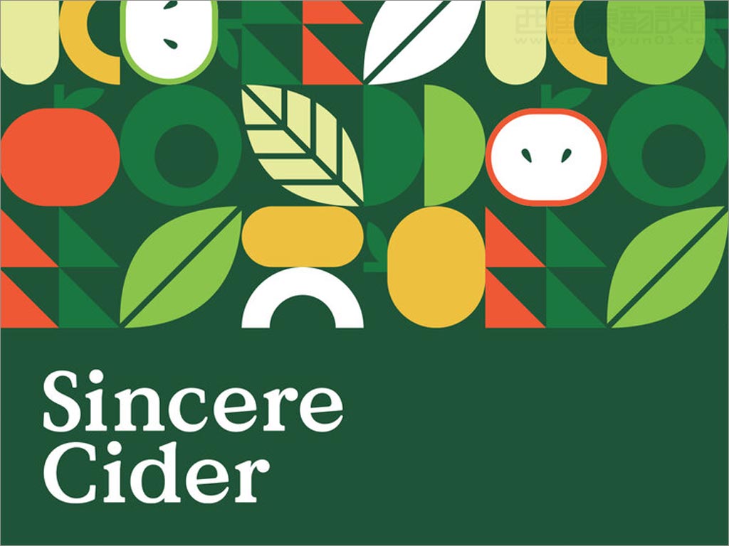 Sincere Cider蘋果酒logo與輔助圖形設計