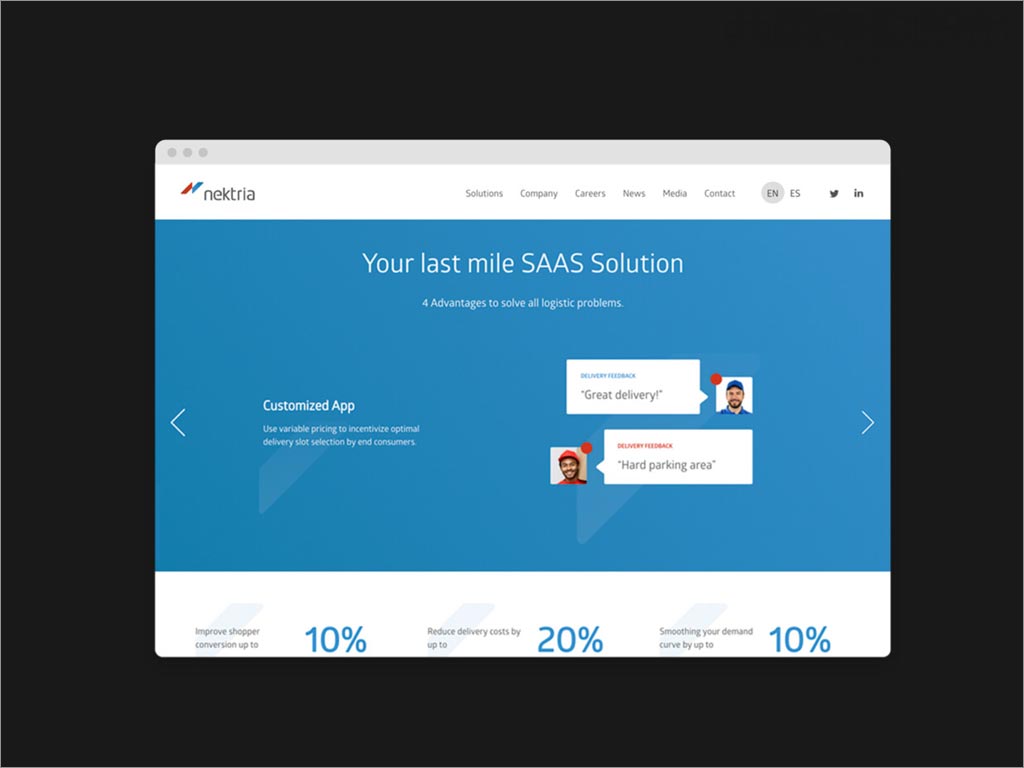 西班牙Nektria科技公司形象設計之網站首頁設計