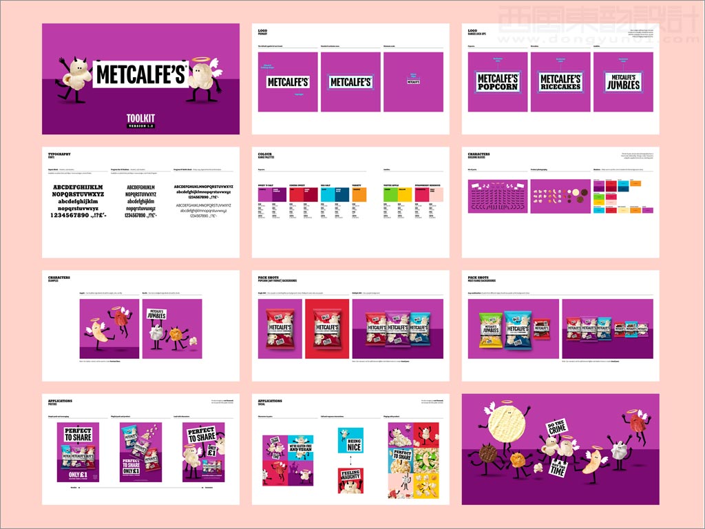英國Metcalfe爆米花零食小吃品牌形象vi設計