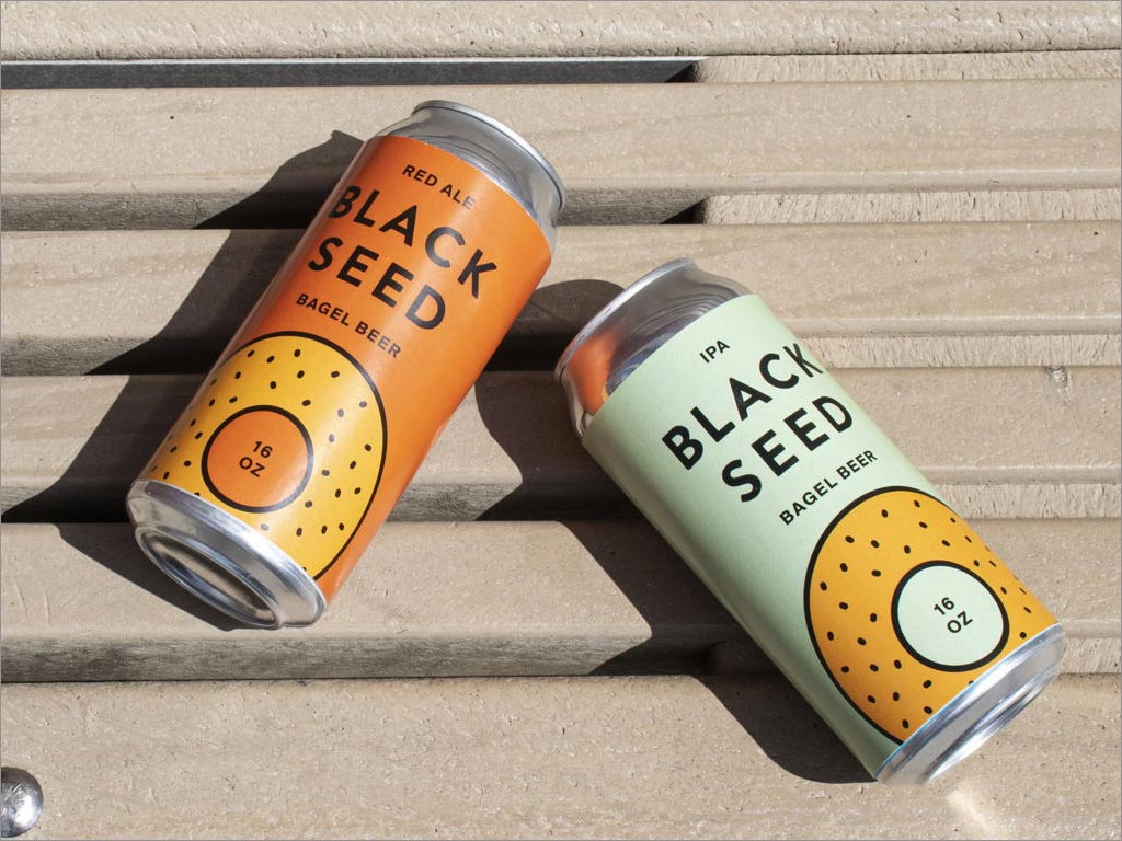 美國Black Seed Bagel易拉罐飲料包裝設(shè)計