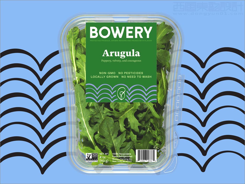 Bowery芝麻菜蔬菜農產品包裝設計