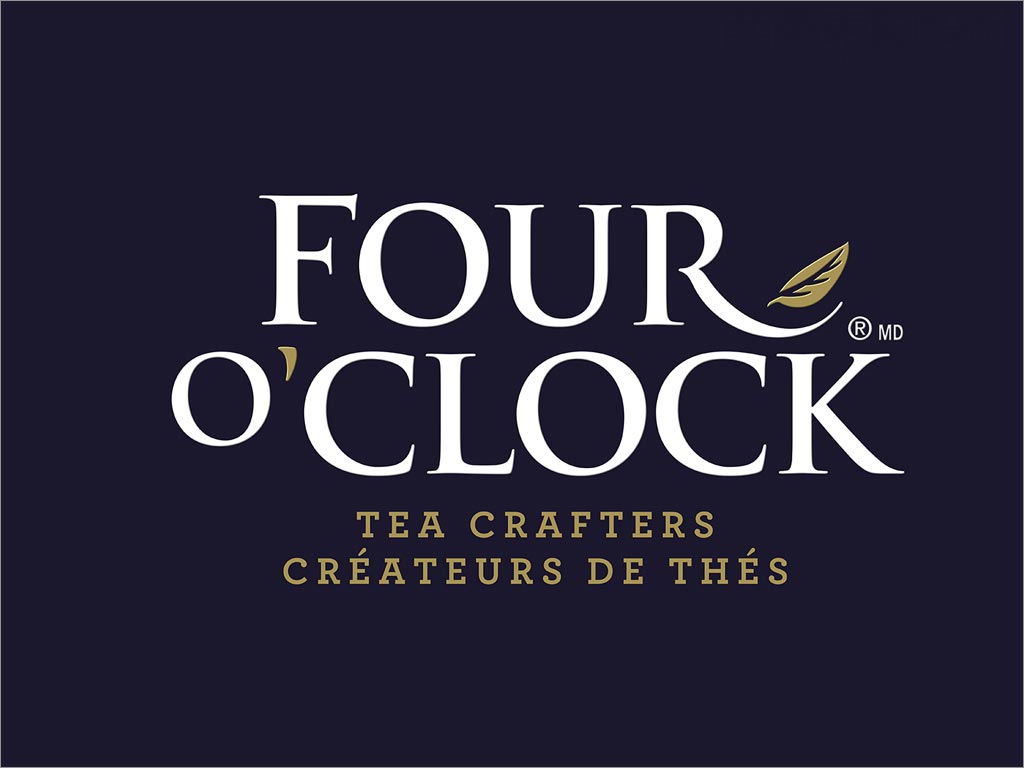 加拿大Four O'Clock有機茶飲品logo設計