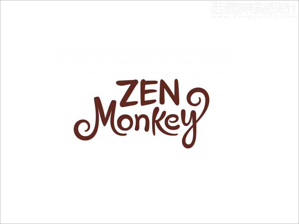 美國zen monkey早餐速食粥logo設計