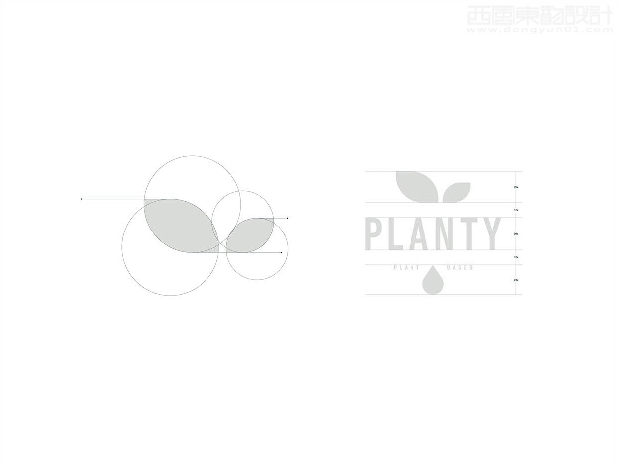 Planty有機植物奶logo設計標準化制圖