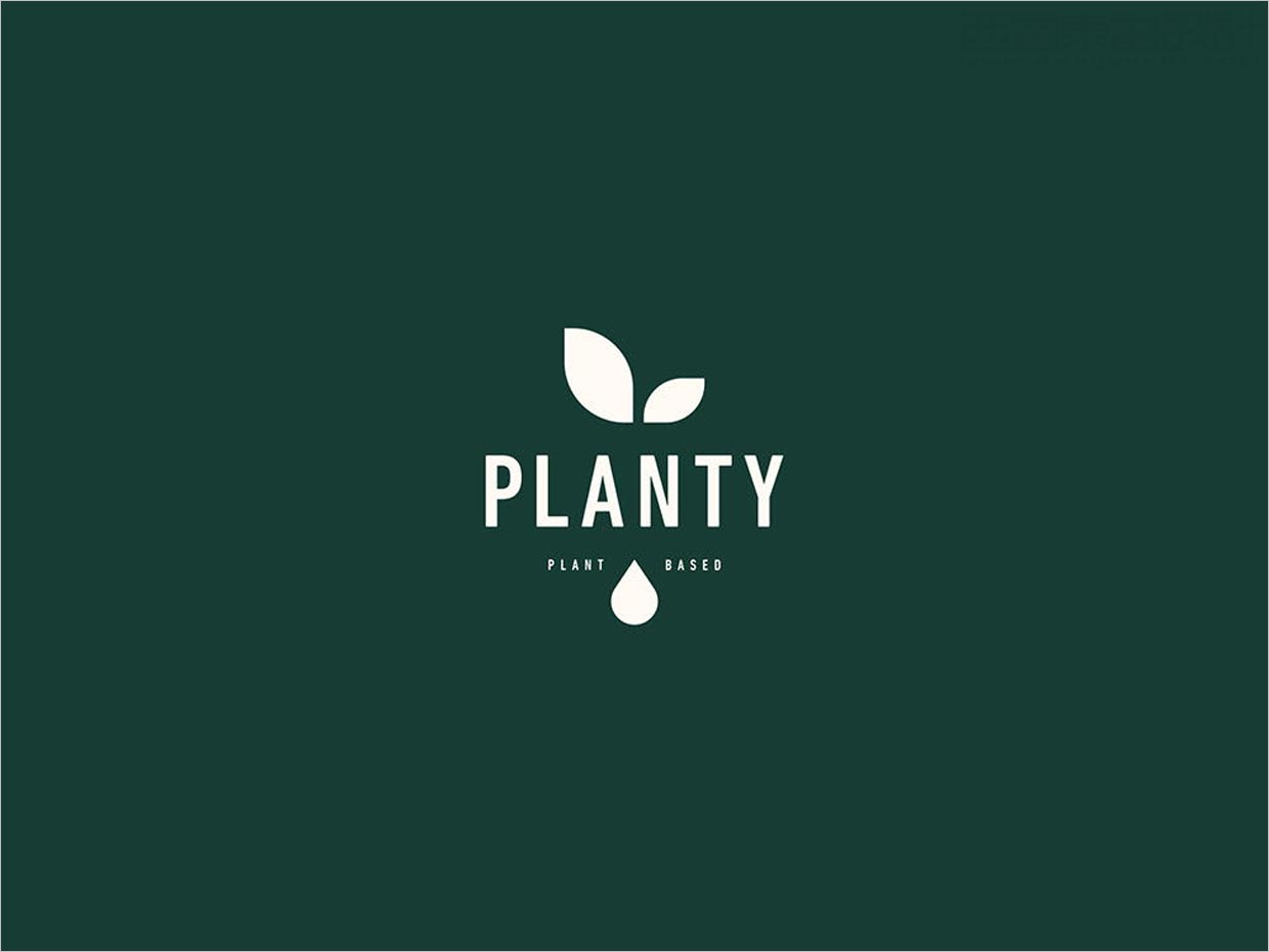 Planty有機植物奶logo設計