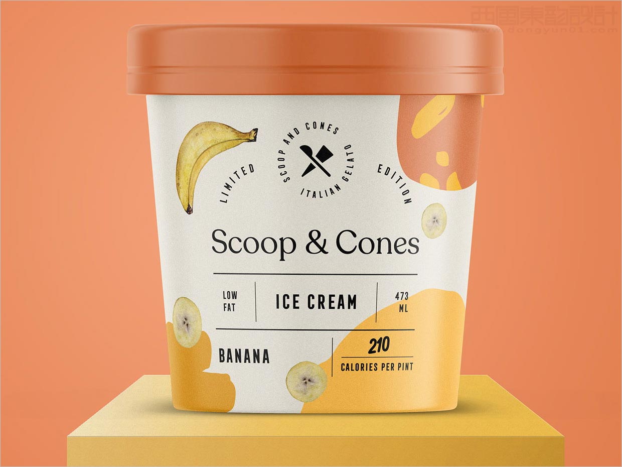 Scoop＆Cones香蕉味冰淇淋包裝設計