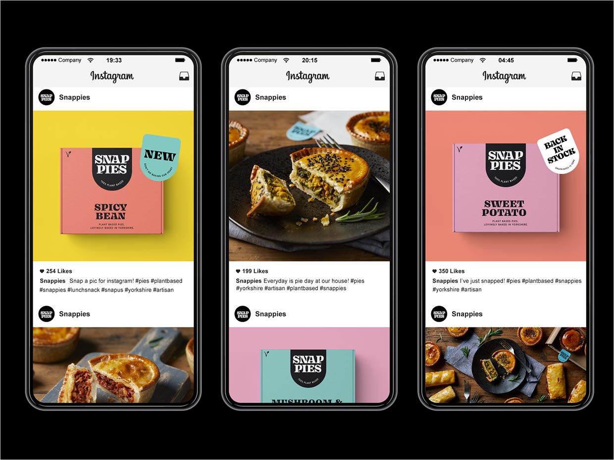 英國Snap Pies植物性素食餡餅食品移動端網(wǎng)站設計設計