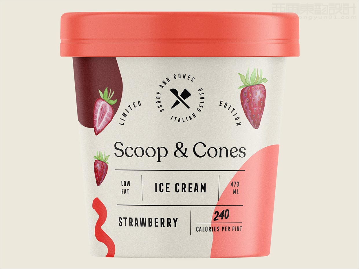 Scoop & Cones 是經(jīng)典的時髦冰淇淋包裝設計