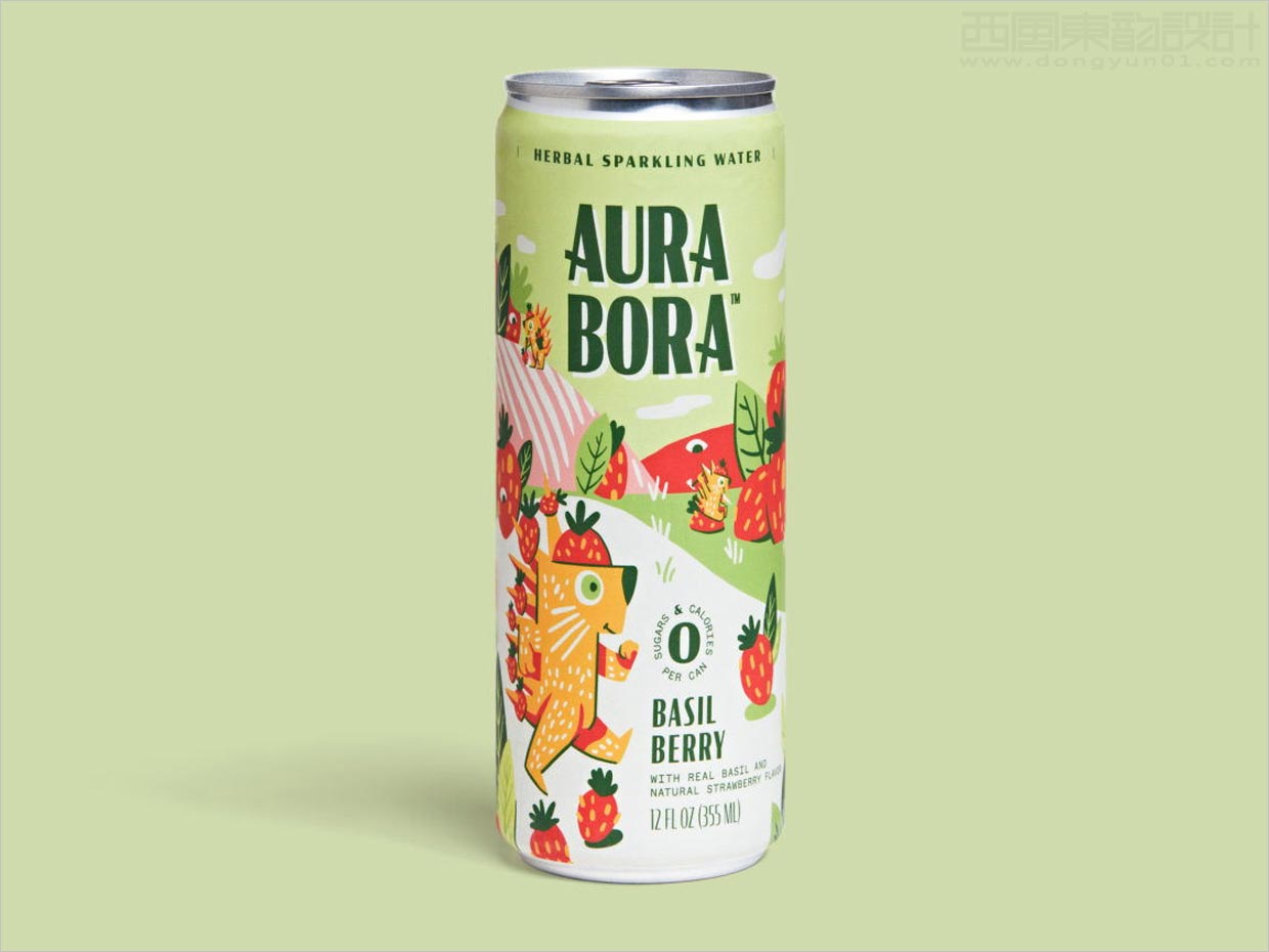 Aura Bora植物起泡水功能飲料包裝設計