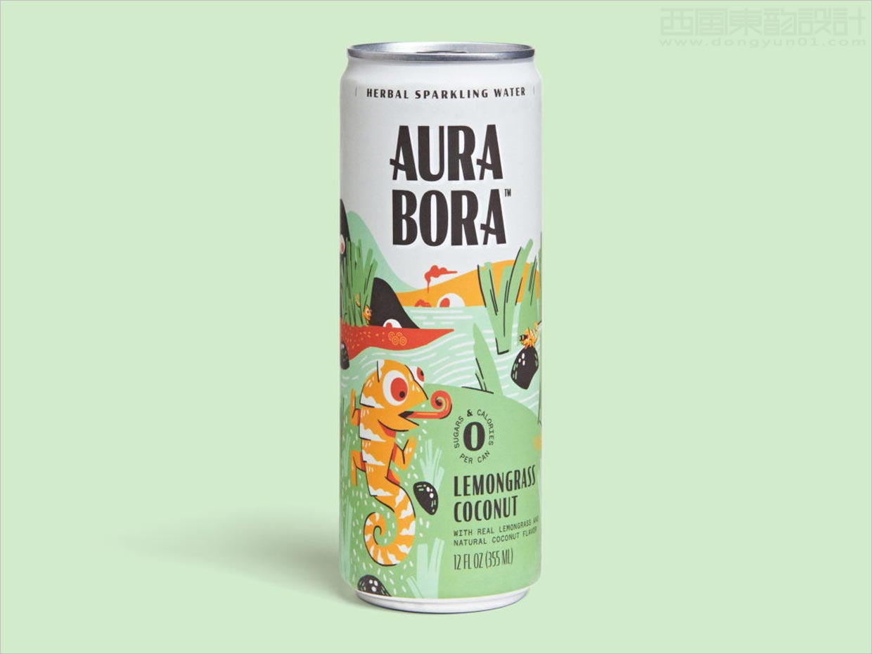 Aura Bora植物起泡水功能飲料包裝設計