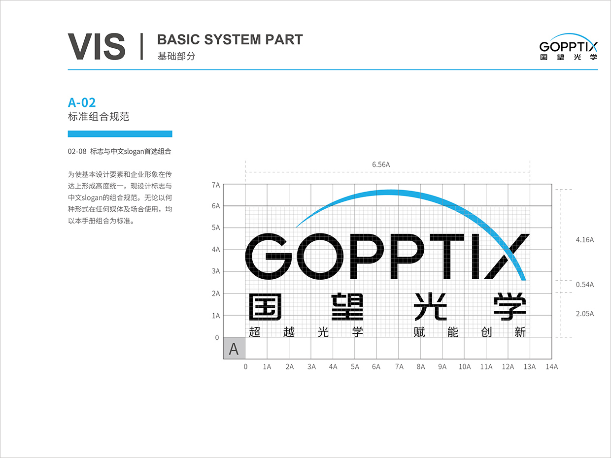 北京國望光學科技公司全案VI設計之標準組合規范